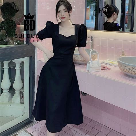 Mua Váy đầm nữ hot trend dự tiệc tiểu thư đoan trang Bùi Đượm Concept giá rẻ nhất TecKi Vn
