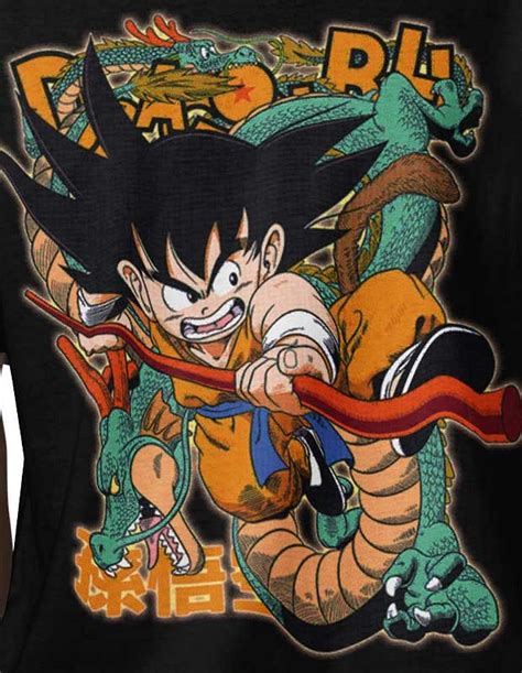 Camiseta Dragon Ball Goku Con Dragon Tallas Ni Os Y Hombre