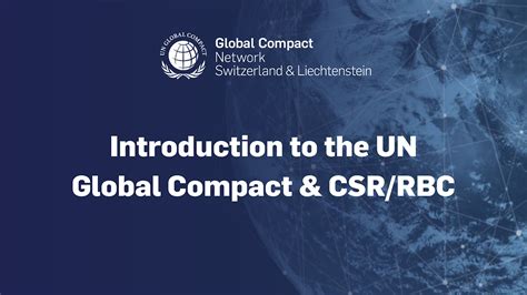 Introduction To The Un Global Compact And Csr Rbc English Gcnsl