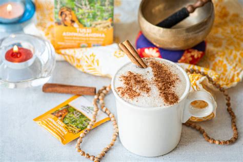 Easy Non Dairy Cinnamon Ashwagandha Latte Organic India