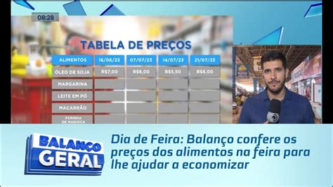 Dia de Feira Balanço confere os preços dos alimentos na feira para lhe