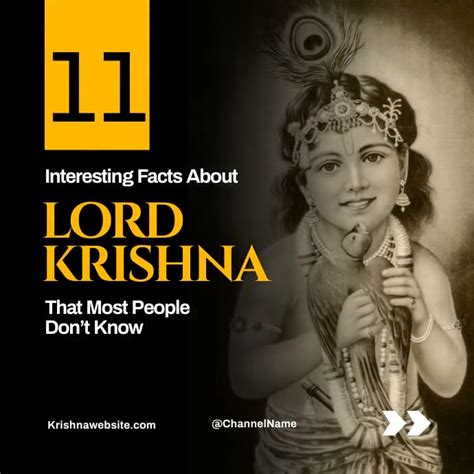 Lord Krishna Facts Post Template Postermywall