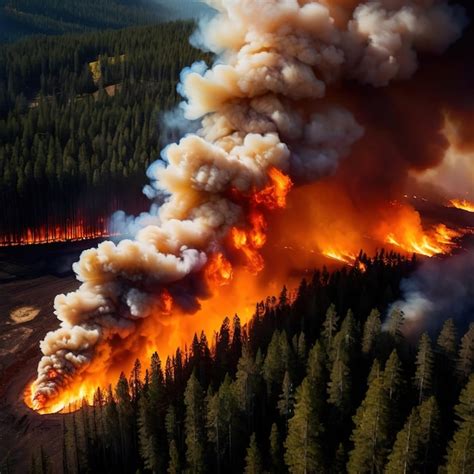 Vue Aérienne D une Catastrophe écologique Causée Par Un Incendie De