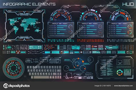 HUD UI Futuristic User Interface HUD And Infographic Elements