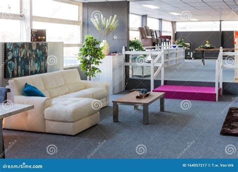 Showroom of Modern Luxury Furniture Store Stock Image - Image of ...