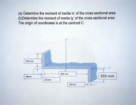 Video Solution Al Determine The Moment Of Inertia Ix Of The Cross Sectional Area B Determine