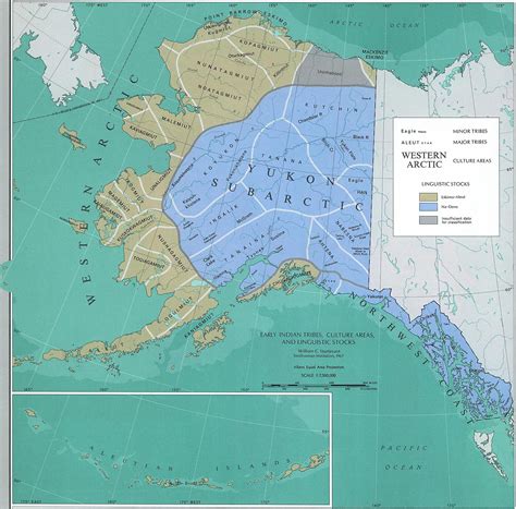 Map of Alaska - Early Native American Tribes