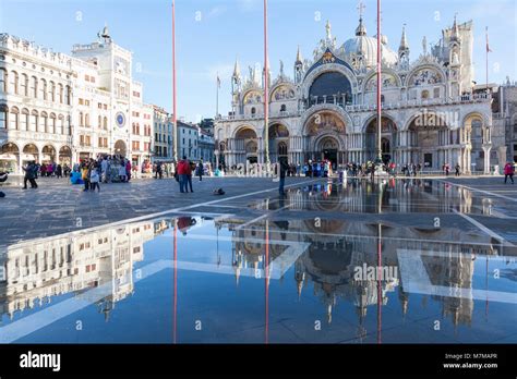 Basilica San Marco And The Clock Tower Piazza San Marco St Marks