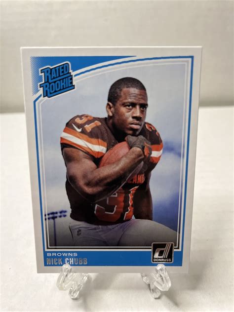 Donruss Nick Chubb Rated Rookie Card Rc Nm Cleveland Browns