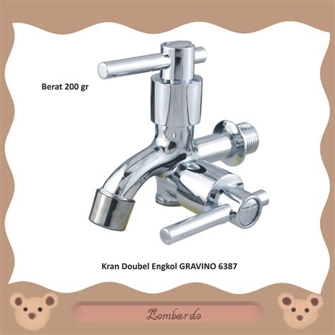 Jual Kran Doubel Engkol Keran Cabang Shower Engkol GRAVINO 6387