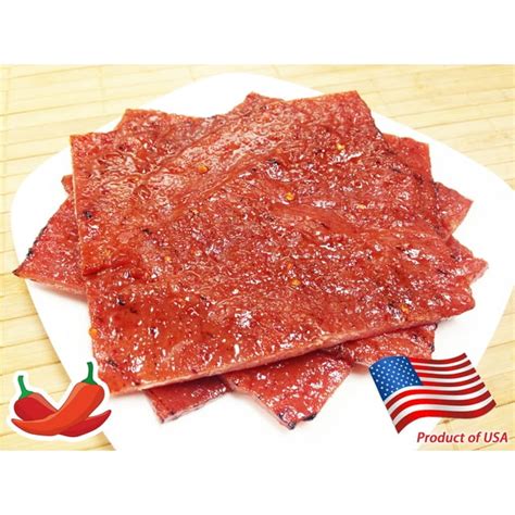 Singapore Style Fire Grilled Pork Jerky Spicy Flavor 12 Oz Grilled