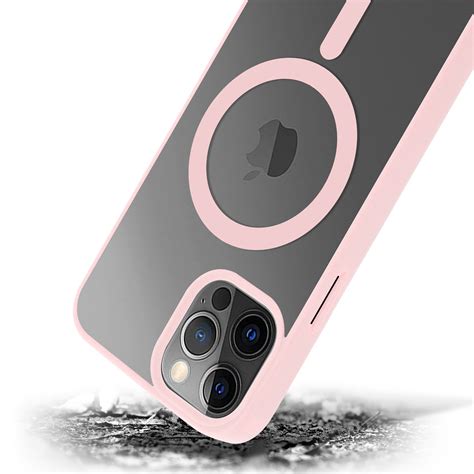 Iphone Pro Max Magsafe H Lle Transparenter Farbiger Rand Pink