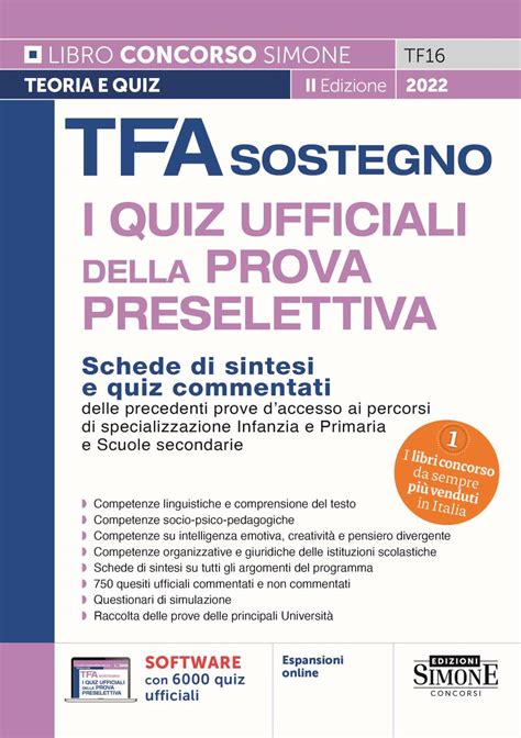 Come Prepararsi TFA Sostegno 2022 2023 Edizioni Simone