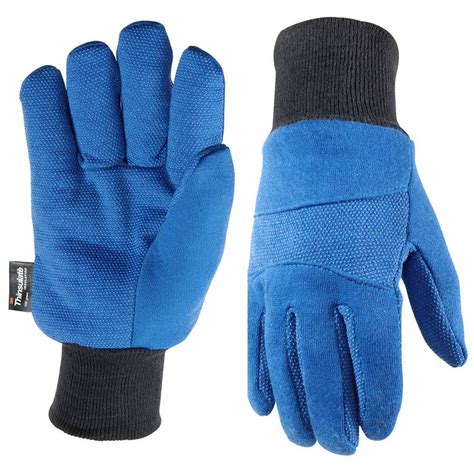 Wells Lamont Insulated Thinsulate Jersey Cold Weather Work Gloves Blue