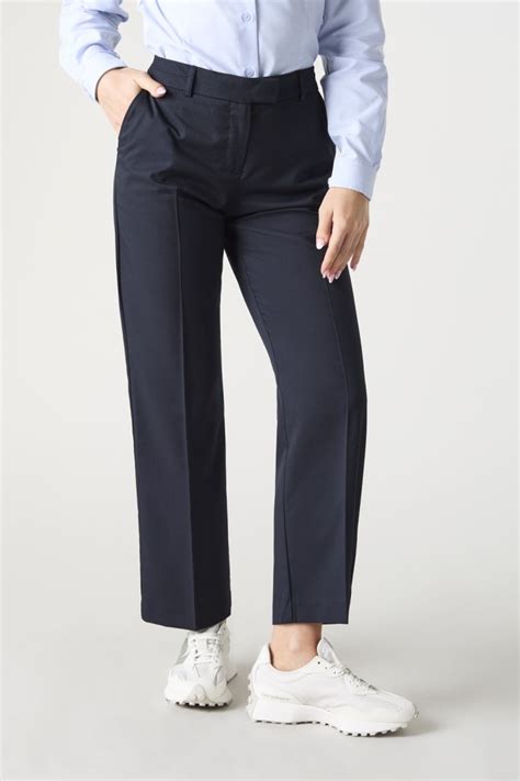 Alderley Womens Trousers Reg Fit Short Length Blue Stripe Sj