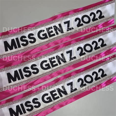 Customized Pageant Sash Customized Sash Premium And Deluxe Shopee