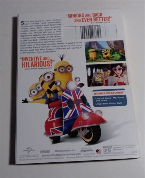 Minions Dvd 2015 Includes Dust Cover Ebay