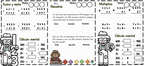 Cuaderno Ejercicios Variados De Suma Resta Y Multiplicaci N