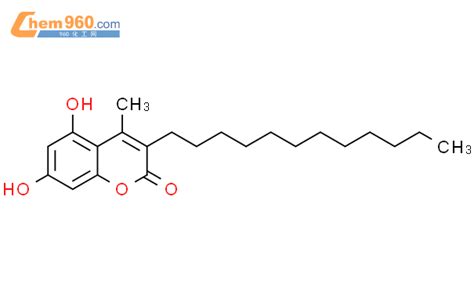 144766 00 7 2H 1 Benzopyran 2 one 3 dodecyl 5 7 dihydroxy 4 methyl 化学式