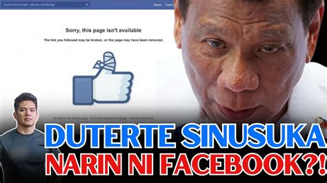 Nakupo Pati Facebook Ayaw Na Kay Duterte Youtube