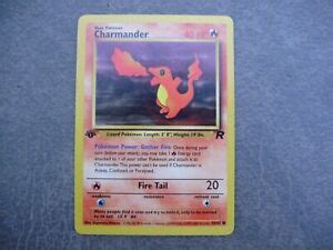 1st EDITION POKEMON CHARMANDER 50 82 NON HOLO TEAM ROCKET CARD NM MINT