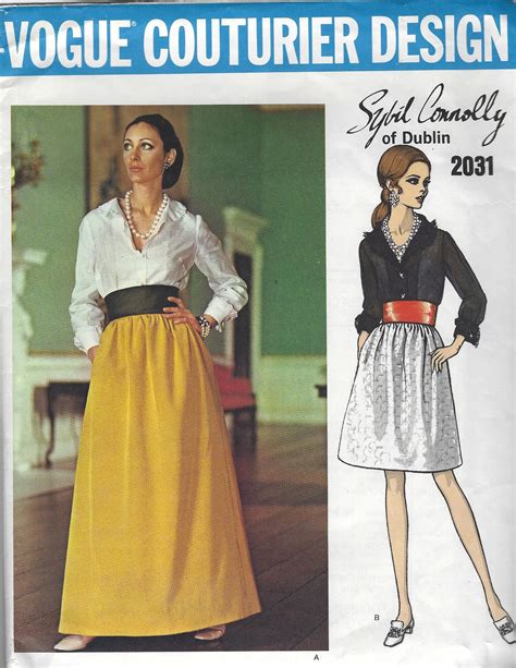 Sybil Connolly Designer Uncut Vogue Couturier Design Etsy