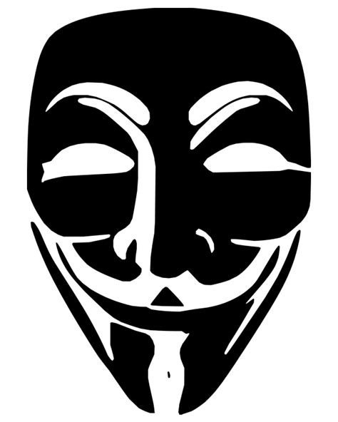 Anonymous Hackers Face Mask Graphics On Transparent Background Free