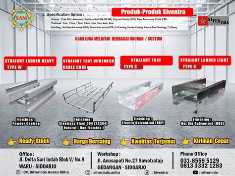 jual tray kabel medan berkualitas  siventra siventra cv