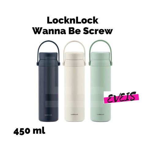 Termos Locknlock Wanna Be Screw Tumbler Carry Handle Ml Hot Cold Drinking Water Thermos