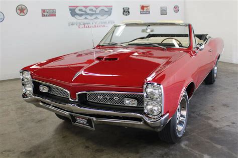 1967 Pontiac Gto 43316 Miles Regimental Red Convertible For Sale