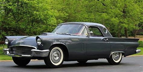 1957 Ford Thunderbird Gunmetal Gray with Red Interior – RonSusser.com