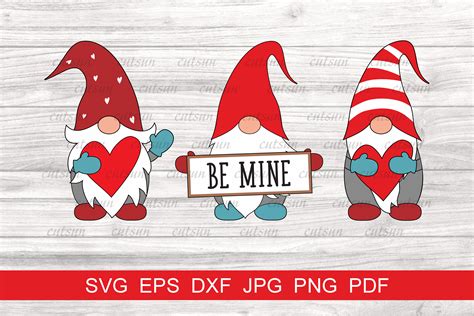 Gnomes Valentine Svg Be Mine Svg Love Gnomes Svg