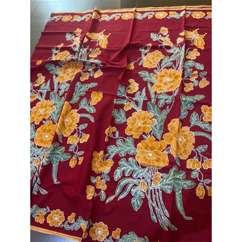 Jual Premium Kain Batik Encim Kombinasi Tulis Motif Floral Bahan