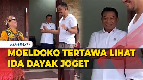 Momen Moeldoko Tertawa Saat Lihat Ida Dayak Joget Youtube