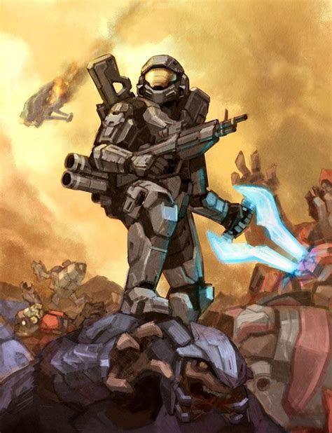 Assaultgodzilla Collects Japanese Halo Fan Art Part 4 Halo Drawings