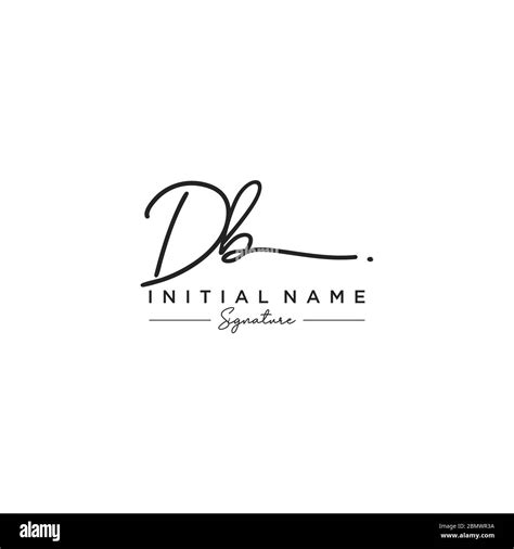 Letter Db Signature Logo Template Vector Stock Vector Image And Art Alamy