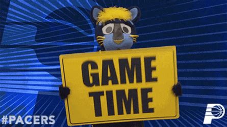 Man Mascot Game Time Signboard GIFDB