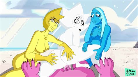 Rule 34 1boy 3girls Blue Body Blue Diamond Steven Universe Blue Eyes Breasts Cartoon Network