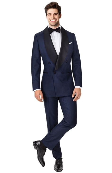 Double Breasted Tuxedo Shawl Lapel Tailored Suit Paris