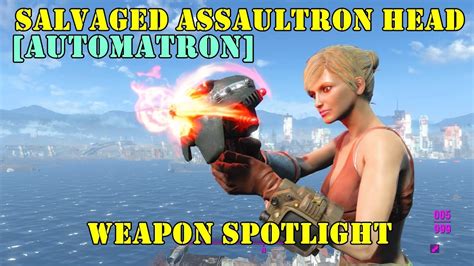 Fallout 4 Automatron Weapon Spotlights Salvaged Assaultron Head