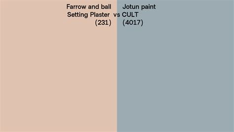 Farrow And Ball Setting Plaster 231 Vs Jotun Paint CULT 4017 Side