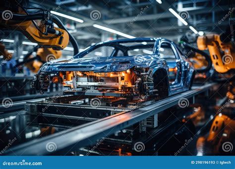 Robotic Arms in the Automobile Assembly Line Stock Image - Image of metal, innovation: 298196193