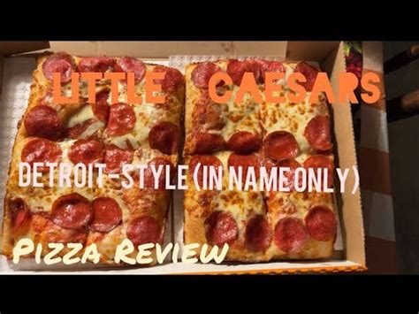 Little Caesars “detroit Style “ Deep Dish Pizza Review Youtube