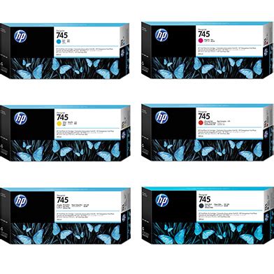 HP 745 High Capacity Ink Cartridge Value Pack 300ml X 6