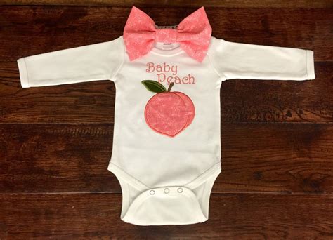 Baby Peach Love This Little Design I Can Add A Name Or Initials To