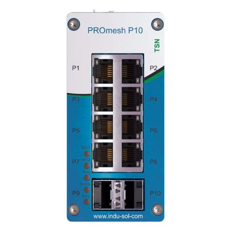 Ethernet Profinet 10 Port Managed Switch With Diagnostics Promesh P10