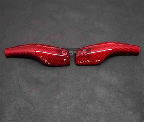 Genuine Red Carbon Fiber Gear Shifter Trims For Tesla Model 3 Y Spar Uae