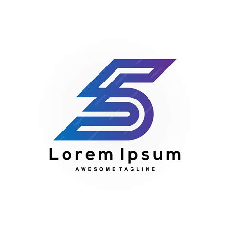 premium vector  number creative logo design