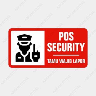 Jual Rambu Pos Security Tamu Wajib Lapor 40cm X 20cm Plat Alumunium