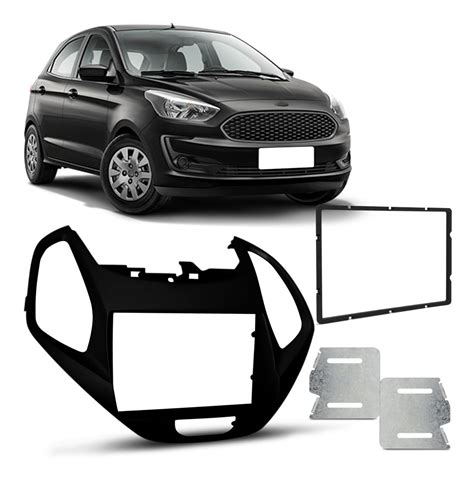 Moldura Painel Para Dvd Mp3 Ford Ka 2018 2019 2din Preto Parcelamento